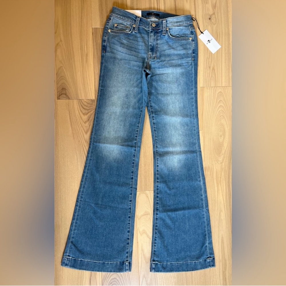 7 For All Mankind Dojo Original Jeans Women's Trousers NWT Size 27 7FAMK - Picture 3 of 6